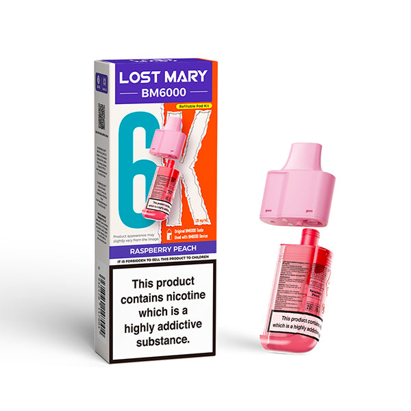 Lost Mary BM6000 nachfüllbarer Pod Raspberry Peach