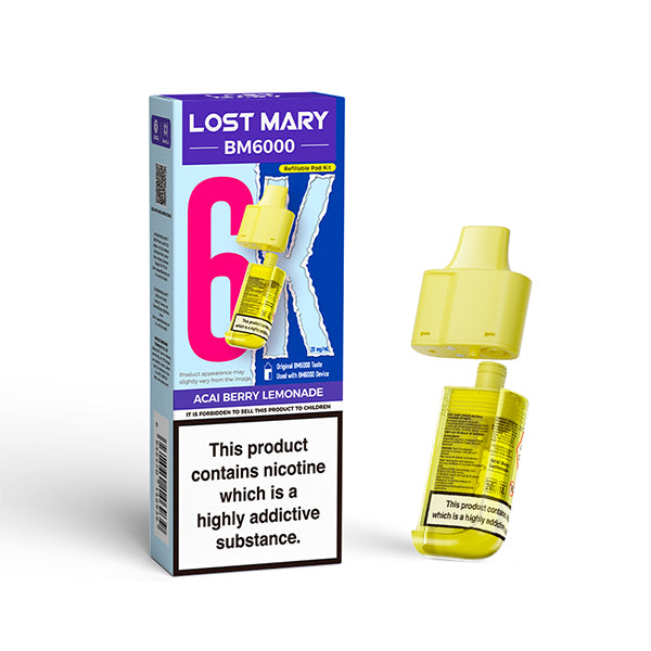 Lost Mary BM6000 nachfüllbarer Pod Acai Berry Lemonade