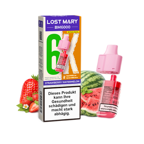 Lost Mary BM6000 nachfüllbarer Pod Strawberry Watermelon