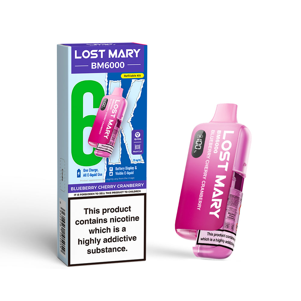 Lost Mary BM6000 Vape Kit Blueberry Cherry Cranberry