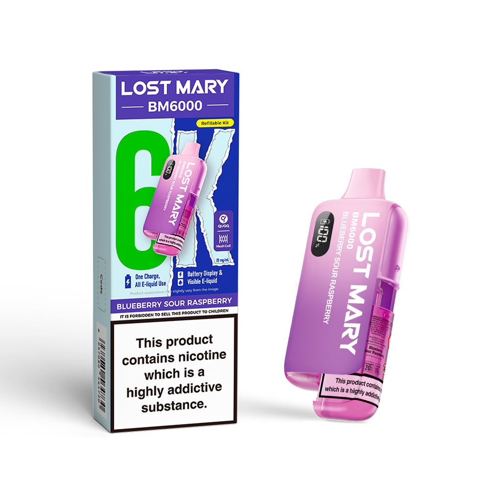 Lost Mary BM6000 Vape Kit Blueberry Sour Raspberry