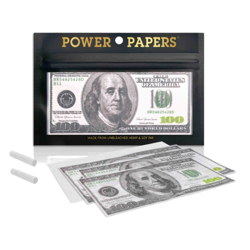 Power Papers 100 DOLLAR - Super King Size + Tips - Box - 12 x 12 Stück
