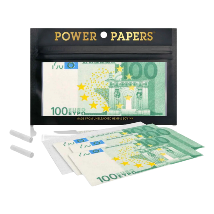 Power Papers 100 EURO - Super King Size + Tips - Box - 12 x 12 Stück