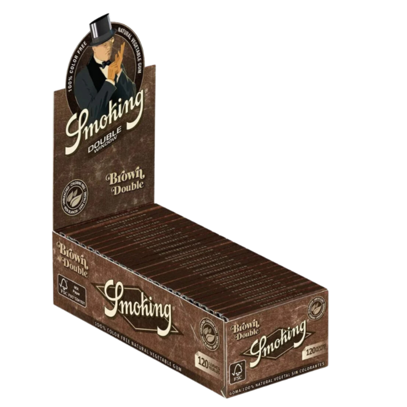 Smoking Paper Double Window - Brown - 25 Stück