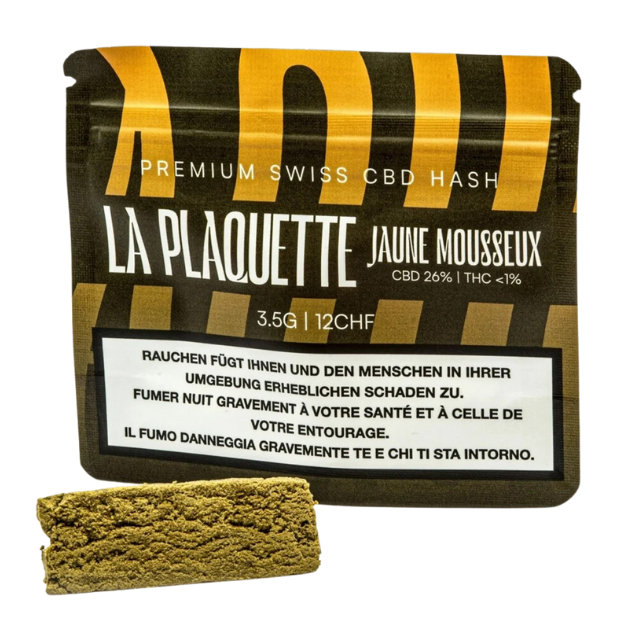 La Plaquette - CBD Hash - Jaune Mousseux - 3.5g