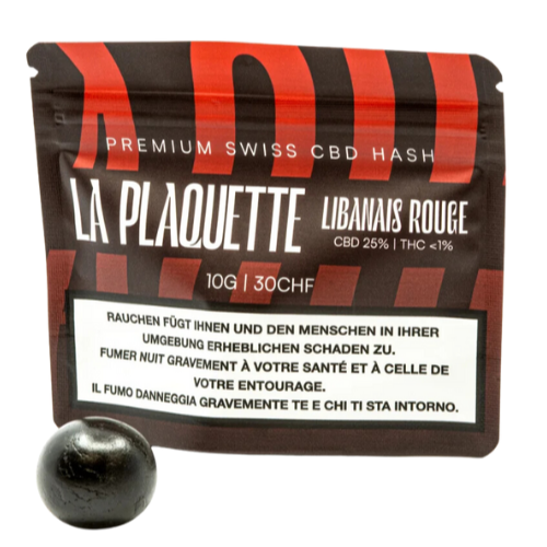 La Plaquette - CBD Hash - Libanais Rouge - 10g