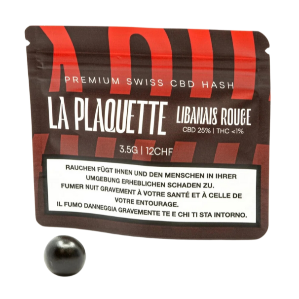 La Plaquette - CBD Hash - Libanais Rouge - 3.5g