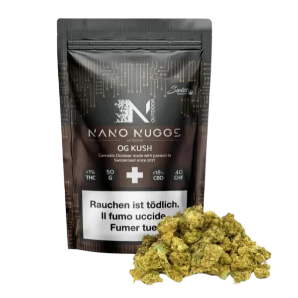 Swiss Botanic - Nano Nuggs - OG Kush - Outdoor CBD - 50g