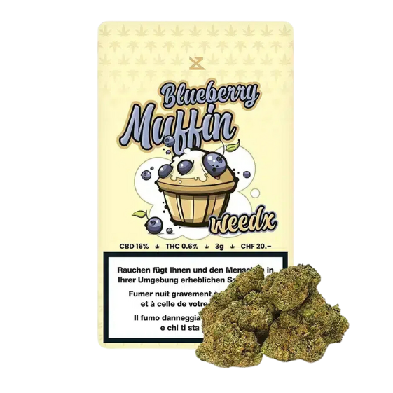 Weedx - Blueberry Muffin - Indoor CBD Blüten - 3g