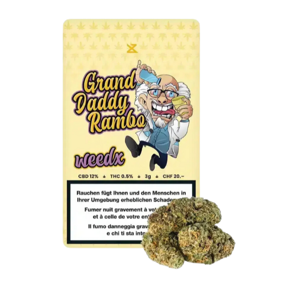 Weedx - Granddaddy Rambo - Indoor CBD Blüten - 3g