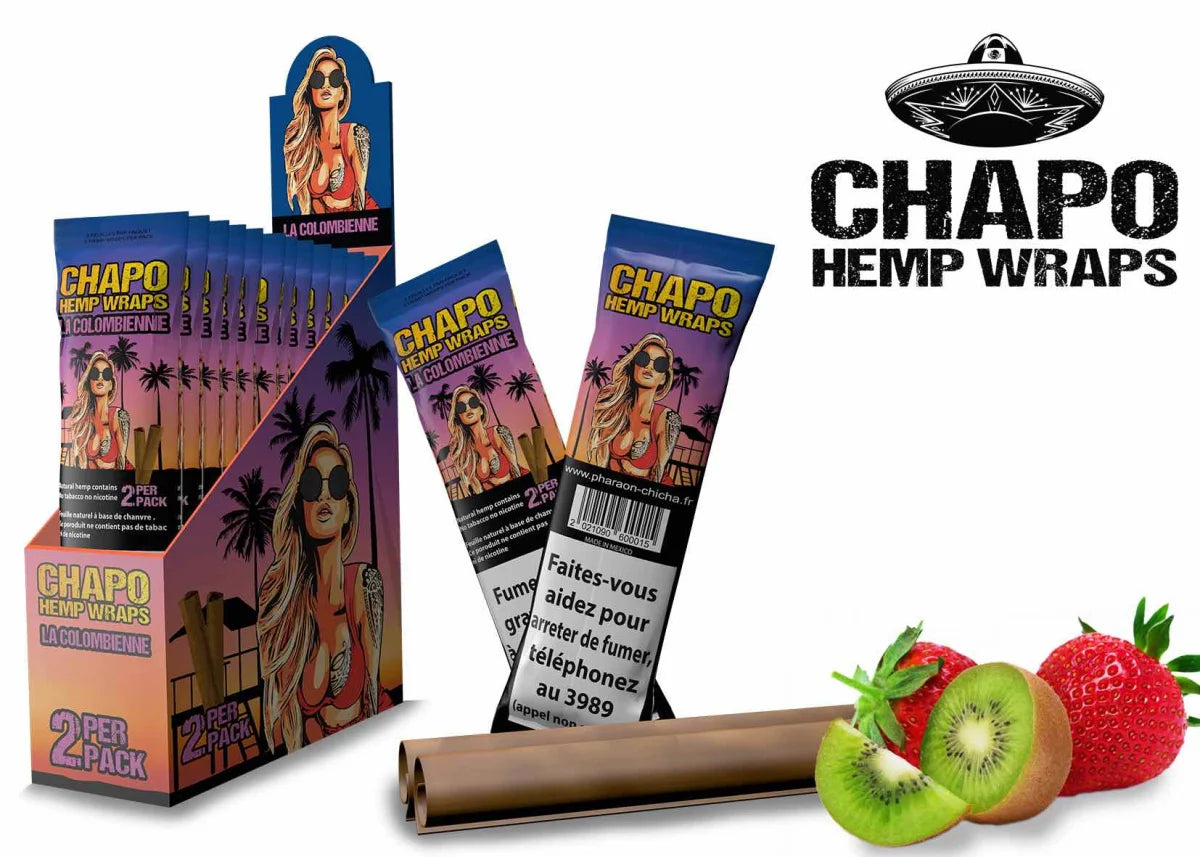 Chapo - Hemp Wraps - La Colombienne - Box - 25 x 2 Stück