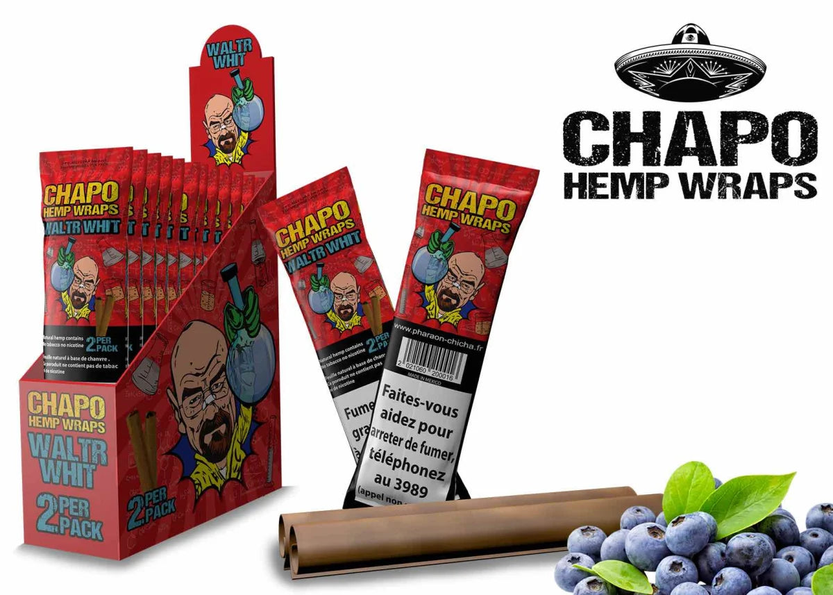 Chapo - Hemp Wraps - Waltr Whit - Box - 25 x 2 Stück