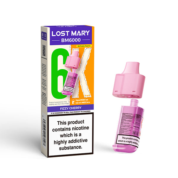 Lost Mary BM6000 nachfüllbarer Pod Fizzy Cherry