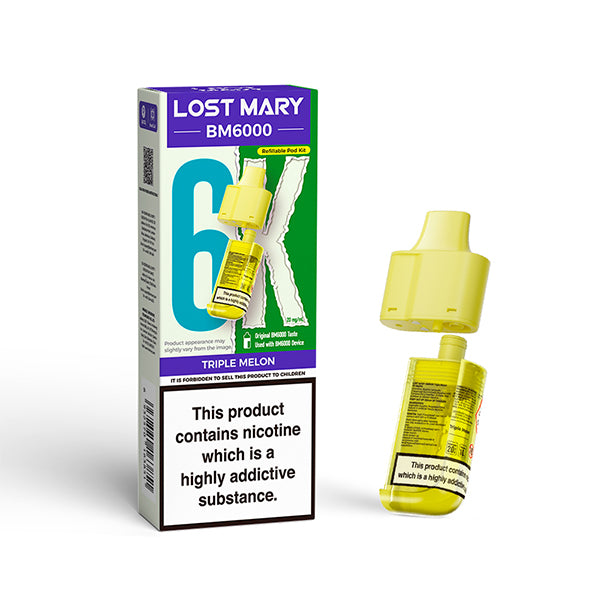 Lost Mary BM6000 nachfüllbarer Pod Triple Melon