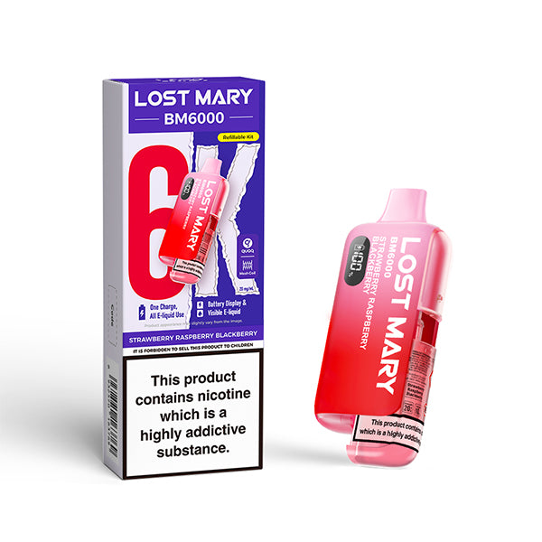 Lost Mary BM6000 Vape Kit Strawberry Raspberry Blackberry