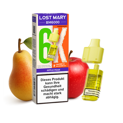 LOST MARY BM6000 nachfüllbarer Pod Apple Pear