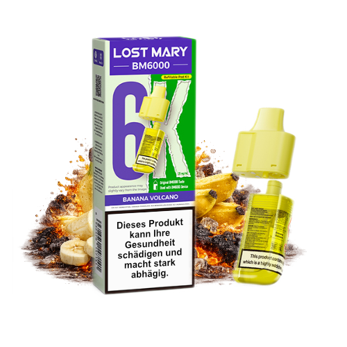 Lost Mary BM6000 nachfüllbarer Pod Banana Volcano