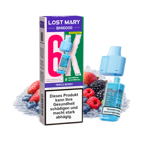 Lost Mary BM6000 nachfüllbarer Pod Triple Berry