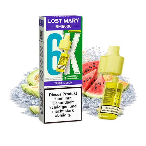 Lost Mary BM6000 nachfüllbarer Pod Triple Melon