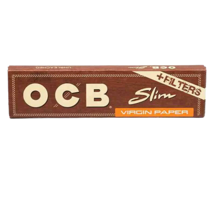 OCB - Virgin Slim Unbleached + Tips - Box - 32 x 32 Stück