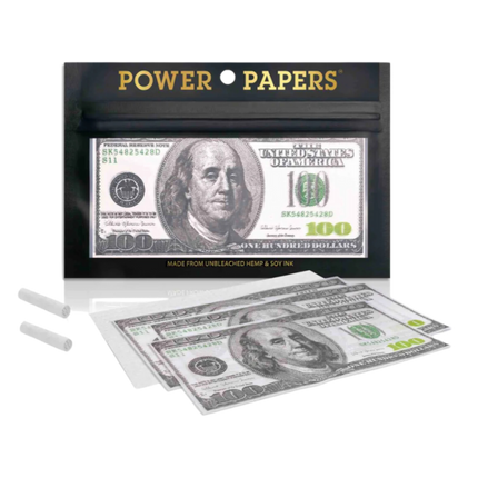 Power Papers 100 DOLLAR - Super King Size + Tips - Box - 12 x 12 Stück