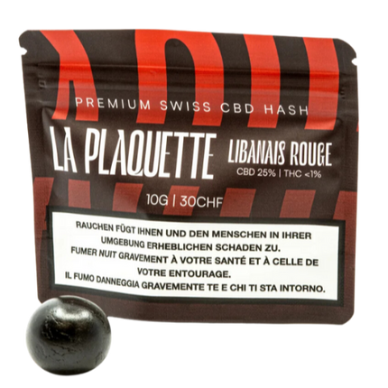 La Plaquette - CBD Hash - Libanais Rouge - 10g