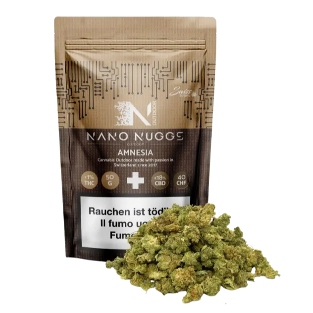 Swiss Botanic - Nano Nuggs - Amnesia - Outdoor CBD - 50g